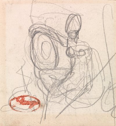 Figura seduta con elmo e scudo da George Romney